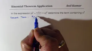 Find general expression of term with power 4 in Binomial Product Coefficients