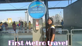 MY FIRST METRO TRAVEL GHATKOPAR TO ANDHERI | मुंबई मेट्रो|Mumbai Metro| Maharashtra Attraction Metro