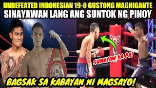 UNDEFEATED INDONESIAN 19-0 GUSTONG MAGHIGANTE | SINAYAWAN ANG SUNTOK NG PINOY | PERO BAGSAK!