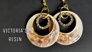 Glamorous handmade jewelry / UV resin earrings DIY