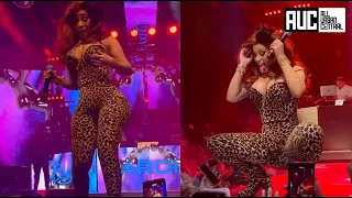 Cardi B Dresses Like Peggy Bundy Shows Her Indestructible Knees During Vegas Show