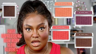 Trying New *Viral* Dior Rosy Glow Blushes Are they Darkskin Friendly? First Impressions/ Review
