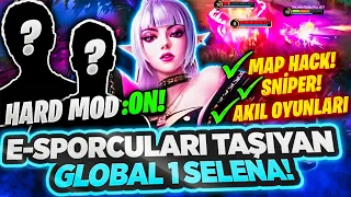 E SPORCULARI TAŞIYAN GLOBAL 1 SELENA! HARD MOD! SNİPER MAP HACK NE ARARSAN VAR! w/@CedricMLBB