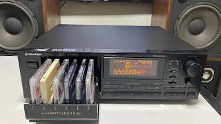 Tape Deck CT-M66R da PIONEER 6-cassete multi play - conservação raríssima