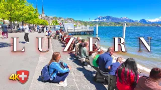 SWITZERLAND LUCERNE 🇨🇭 Currently Stroll: the Beauty of Lucerne's Embankment & Central Streets