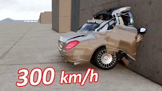 Mercedes-Maybach S600 v Wall 300 KM/H - BeamNG Drive