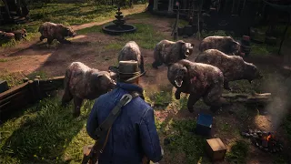 Grizzly Bears Attack the Camp! - RDR2