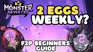 MONSTER NEVER CRY - 2 DRACONIC/ABYSSAL EGGS EACH WEEK? F2P BEGINNERS GUIDE