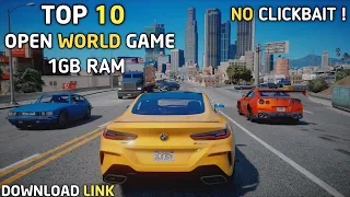 Top 10 Open World Games For Extreme Low End PCs 1𝐆𝐁 𝐑𝐀𝐌 Without Graphic Card  | 2021