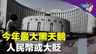 今年最大黑天鵝 人民幣或引爆全球「戰爭」 中國人吃不上飯的日子又來？【兩岸要聞】