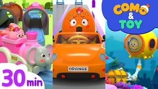 Como | Vehicle series 30min | Learn colors and words | Como Kids TV