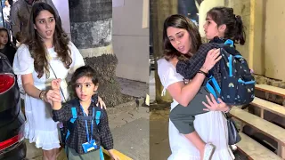 Rohit Sharma wife Ritika Sharma💫 & daughter spotted in town ❤️| Bollywood Chronicle