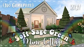 No Gamepass Soft Sage Green Mini Cottage Speedbuild and Tour - iTapixca Builds