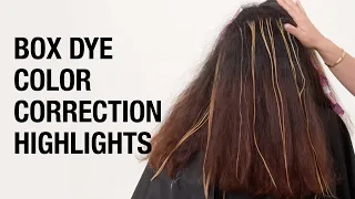 How to Fix Box Dye with Dimensional Beige Highlights | Color Correction Hair Tutorial | Kenra Color
