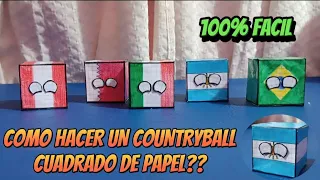 Cómo hacer un countrycube cuadrado de papel?? 1000% fácil!/ TUTORIAL 😃😎