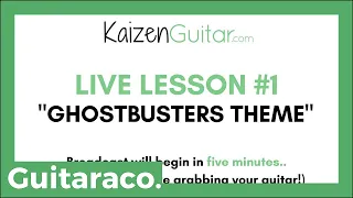 How to play Ghostbusters on Guitar - FB Live Stream Lesson - Oct 31st 2017