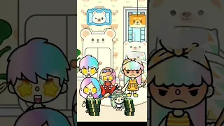 Rainbow Family Abandoned Me Because I've Green Dollar Hair🌈🥺💵 Part2 #tocaboca #tocalifestory #shorts