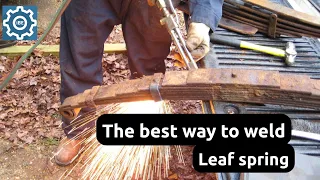 Best  way to repair broken leaf spring, grinding & welding