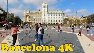 Barcelona, Spain. Walking tour [4K].