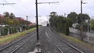 Steamrail's K190 and K153 through Holmesglen with smoke filling the cameras at the end.MTS
