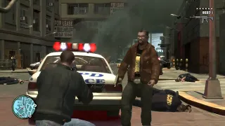 GTA 4 - Niko & Little Jacob Russian Mafia Shootout + Six Star Escape