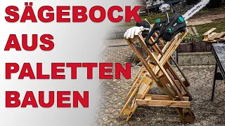 Einen Sägebock aus alten Paletten selber bauen🛠 👍