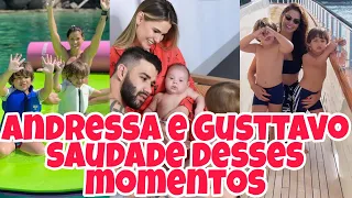 Andressa Suita posta vídeo antigo dos filhos cantando música de Gusttavo Lima