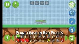 Plane crash in Bad Piggies