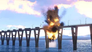 Ukraine used ATACMS M142 Himars Missiles to blow up military equipment on Crimea bridge - Arma 3