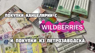 Покупки канцелярии с вайлдберис, фамилии и из Петрозаводска// Куча стикеров, наклеек, маркеров