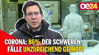 Corona: 86% der schweren Fälle unzureichend geimpft