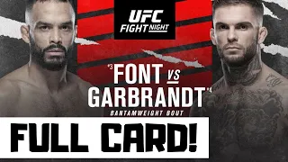 UFC Fight Night Font vs Garbrandt Predictions & Full Card Betting Breakdown UFC Vegas 27