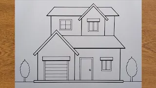 How to Draw a Level House|| Drawing Easy Level Houses For Beginners