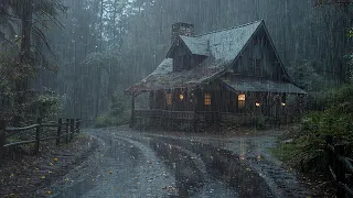 Sleep Well In 5 Minutes With Heavy Rain In The Forest | Relaxing Sounds For Sleeping And Meditating