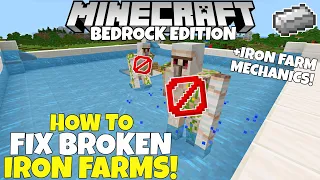 Minecraft Bedrock: How To Fix Your BROKEN IRON FARMS! Tutorial! MCPE PC Xbox PS4