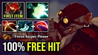 HOW TO SOLO MID SNIPER IN 2020 with Dagger 100% Free Hit Deleted Tanky Bristleback 7.24 DotA 2