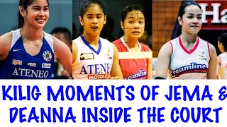 Kilig Moments of Deanna Wong and Jema Galanza Inside The Court