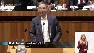 Herbert Kickl - Misstrauensantrag gegen die Chaosregierung Kern/Kurz - 16.5.2017