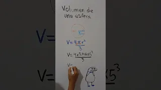 Volumen de una esfera #Geometria