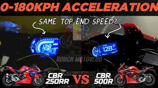 Honda CBR250RR SP  🆚️ Honda CBR500R | 0-180kph Acceleration | Top Speed Attempt 🔥