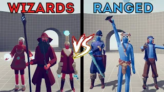 WIZARDS TEAM vs RANGED TEAM - Totally Accurate Battle Simulator | TABS