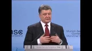 Speech by President of Ukraine at the Munich Security conference