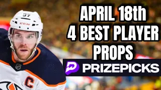 (5-1 NHL RUN) PRIZEPICKS TODAY | THURSDAY | 04/18/2024 | 4 BEST PLAYER PROPS