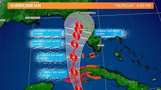 Hurricane Ian: Forecast track, models and satellite images