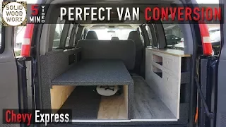 The perfect van conversion with collapsable bed and kitchen area!