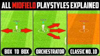 efootball 2023 mobile | All Midfield Playstyles explained with Gameplay