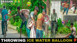 Throwing ice Water Balloons on People || Part #2 || Epic Reaction Caught On Camera || Prank With AD