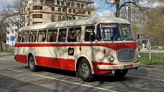 przelot JELCZ 043 jako Autobus Wycieczkowy | #bus #oldbus #mokotów #waiting #lights #warsaw #poland