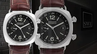 Panerai Radiomir GMT Dual Time 42 Steel Mens Watch PAM00184 | SwissWatchExpo [Wrist Roll]