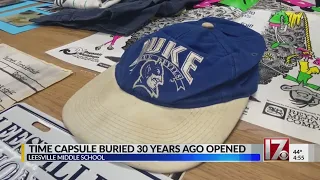 Time capsule opened after 30 years at Raleigh middle school